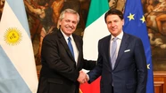 Alberto Fernández se reunió con Giuseppe Conte en Roma