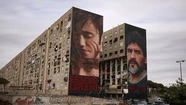 Maradona recibió otro homenaje en Nápoles en forma de retrato