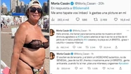 Moria Casán no tuvo piedad con una usuaria de Twitter que la criticó por la bikini: “Tapate vos, imbécil”