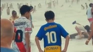 "Esto es cine": se recreó un momento histórico del fútbol en Punta Mogotes