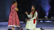 Un bailarín le propuso casamiento a su novia en el escenario del Festival de Folklore de Cosquín