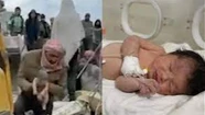 Video: rescatan de los escombros a una beba unida por el cordón umbilical a su madre fallecida