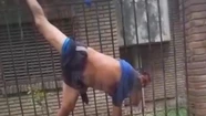 Video: entró a robar a una casa, apuñaló al dueño y quedó atrapado en la reja al escapar