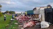 Salta: un camión frigorífico volcó y vecinos se robaron 11.000 kilos de carne
