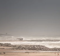 Persiste el alerta por fuertes vientos del oeste para Mar del Plata. Foto: 0223.