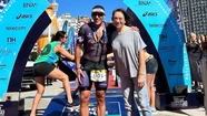 Agustín Leiro y Andrea Piñeyro ganaron el Half Triatlón