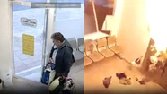 Video: un cliente se salvó por segundos de una brutal explosión en una lavandería