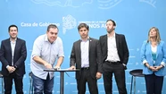 Montenegro con Kicillof, en la firma del convenio por "Municipios a la obra".