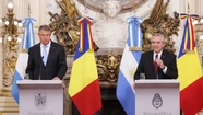 El presidente Alberto Fernández se reunió con su par de Rumania. Foto: Presidencia.