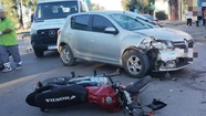 Tras un violento choque un motociclista terminó en el Higa