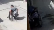 Video: salió a robar en silla de ruedas y se llevó un medidor de agua