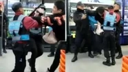 Video: a las piñas con la policía porque no le vendían más de 2 botellas de aceite en un Super