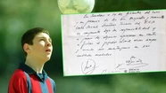 Subastaron la servilleta en la que Messi firmó su primer contrato