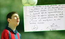 Subastaron la servilleta en la que Messi firmó su primer contrato