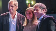Kicillof participó de un acto en Mar del Plata junto a Daniel Scioli y Fernanda Raverta. Foto: prensa Raverta.