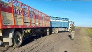Dos camioneros aprehendidos por romper un camino rural de Lavalle