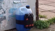 Una jodita explosiva: encontraron una "bomba" casera... con agua y colorante 