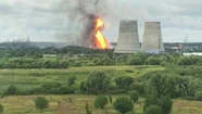 Voraz incendio en una central eléctrica rusa