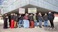 Así fue la protesta frente al Cema. Foto: 0223.