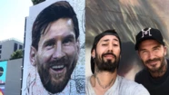 La reacción de Beckham por el enorme mural de Messi que hizo un argentino en Miami