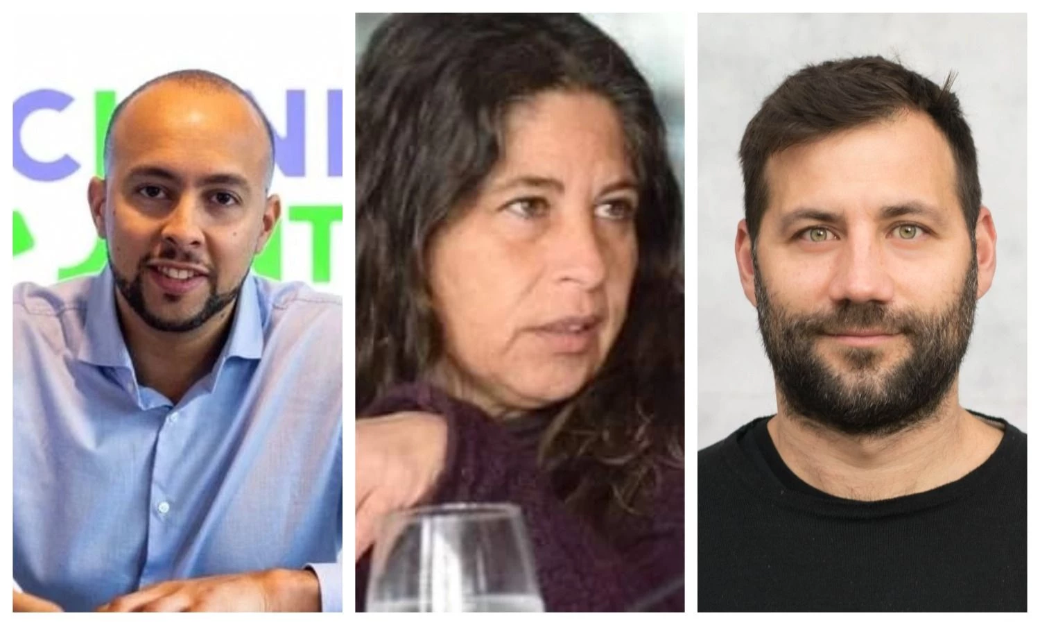 Lauría (Creciendo Juntos), Díaz (Política Obrera) y Pascuán (Nuevo MAS)