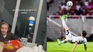 Video: el desopilante y accidentado relato de una abuela al gol de chilena de Messi