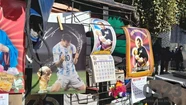 En medio de espigas de trigo y estatuas de San Cayetano, se mezcló la imagen de Messi y al Copa  del Mundo. Foto: 0223.