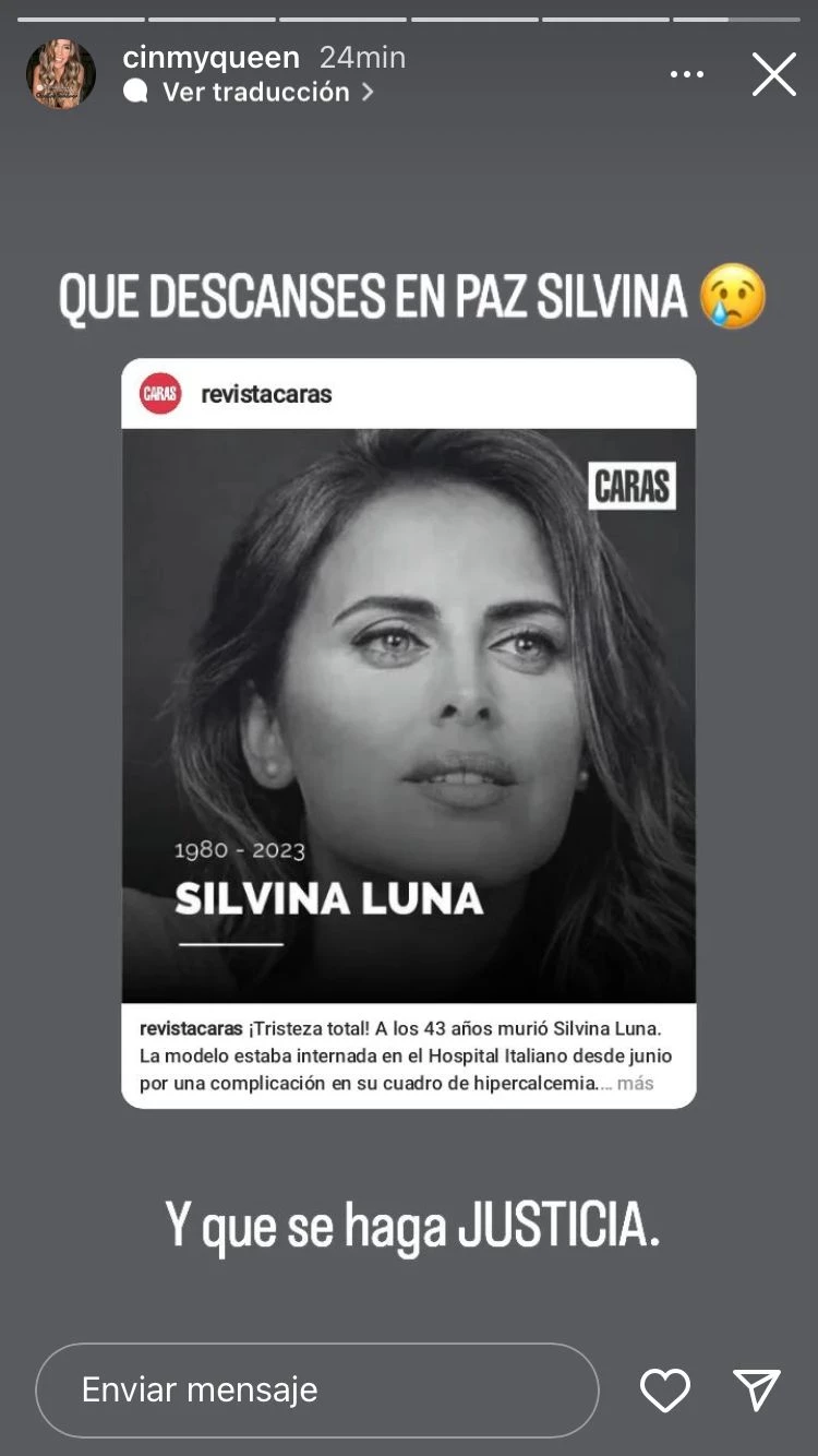 Dolor por la muerte de Silvina Luna: famosos expresaron tristeza en las  redes y pidieron Justicia | 0223