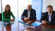 Fernanda Raverta, Pablo Ceriani y Ariel Ciano estuuvieron reunidos por la conectividad aérea de Mar del Plata.