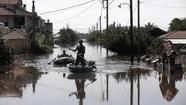 Lluvias torrenciales e inundaciones en Libia. Foto: AFP.