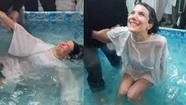 Video: Andrea Rincón se bautizó y lloró por sus actos del pasado