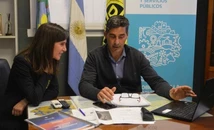Raverta se reunió con Hernán Y Zurieta, el director provincial de Vialidad. Foto: prensa Raverta.