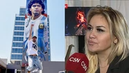 Verónica Ojeda expresó su malestar por el mural de Maradona en Canning: "No nos pidieron permiso" 