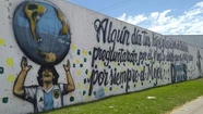 Maradona eterno: el barrio El Progreso, y otro mural a la altura del más grande
