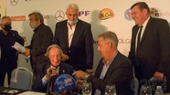 Jackie Stewart homenaje a Fangio