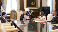 Fernanda Raverta definió el incremento con el presidente Alberto Fernández. Foto: Casa Rosada.