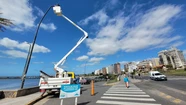 Instalarán luces led en tres plazas céntricas y en el Paseo Playa Chica
