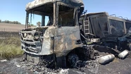 Un camión se incendió mientras transitaba por Ruta 3