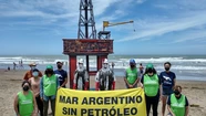 Colocan una torre de 4 metros en Playa Grande para rechazar la exploración petrolera