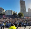 Miles de hinchas se acercaron al Mar del Plata Arena Fest. Foto: 0223.