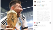 Leo Messi tiene la mayor cantidad de likes de la historia en una foto. 