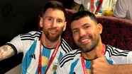 Inseparables. Lionel Messi y el Kun Agüero durante los festejos. 