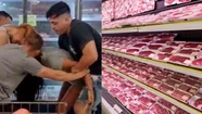 Video: dos mujeres se agarraron de los pelos en un supermercado por una oferta de carne