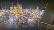 Por la tormenta Pía, un árbol de Navidad gigante se cayó en Bélgica y mató a una mujer